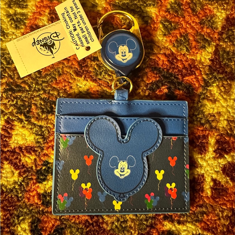 COPY - Disney Parks Exclusive Loungefly Mickey Mouse Balloon Retractable Cardho…